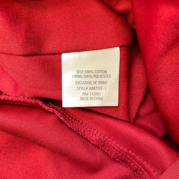 Blue Rain Women's Medium Sleeveless High Neck Boho Eyelet Scalloped Red Romper - Picture 11 of 11